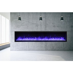 Amantii 100" Extra Tall Clean Face Electric Built-in With Black Steel Surround
