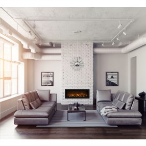 Remii 34" Basic Clean-face Electric Built-in With Glass With Black Steel Surround - Lifestyle