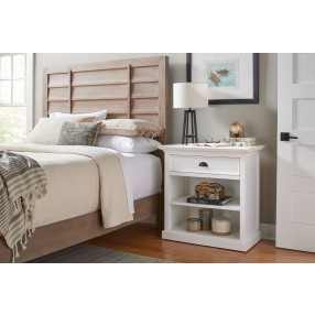 Nova Solo Halifax Grand BedsideTable With Shelves - Lifestyle Shot