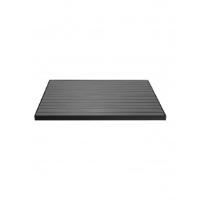 TA-PT Tops Faux Teak / Aluminum Edge - Square - Gray Faux Teak