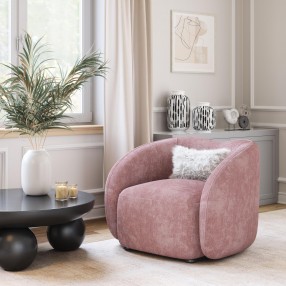 Tallin Accent Chair in Mauve Pink- Lifestyle 1