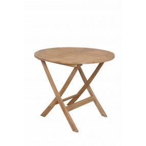 Anderson Teak Chester 32" Round Folding Picnic Table Side View