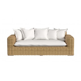 Sunset West Playa Loveseat in Soothe Pearl w/ Flange Welt Front