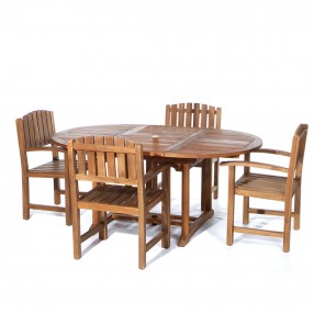 5-Piece Oval Dining Chair Set