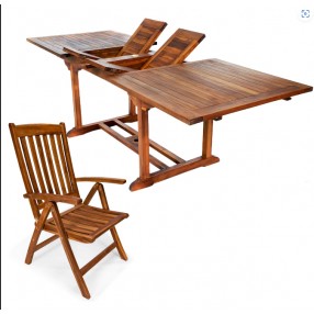 All Things Cedar  - Extended Table/Chairs - 5 Piece Set