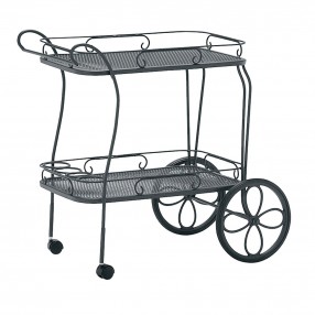 Woodard Et Cetera Tea Cart With Mesh Top And Removable Serving Tray