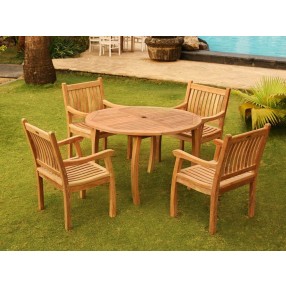 Tortuga Outdoor Jakarta 5Pc Dining Set Garden View