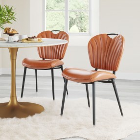 Zuo Modern Terrence Dining Chair (Set of 2) Vintage Brown- Lifestyle