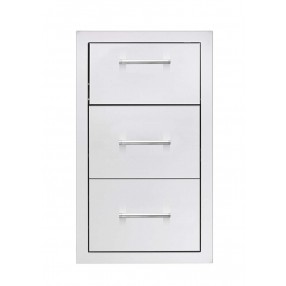 TrueFlame 17" Vertical 2-Drawer And Paper Towel Holder Combo Masonry - Front