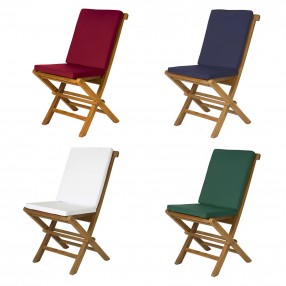 Folding Chair & Blue Cushion