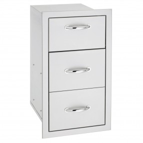 Summerset Grills 17" Vertical 2-Drawer and Paper Towel Holder Combo - Angled View
