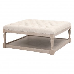 Townsend Tufted Coffee Table - Bisque - Front Side Angle