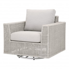 Essentials For Living Tropez Outdoor Swivel Rocker Sofa Chair - Front Side Angle