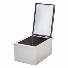 TrueFlame 17"x 24" 1.7c Drop-in Cooler - Lid Opened