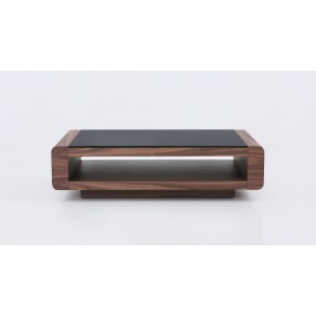 J&M Furniture Tudor Modern Coffee Table in Walnut
