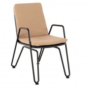 Woodard Turner Dining Armchair with Optional Cushion - Angled
