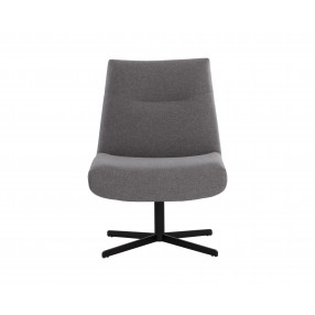 Sunpan Karson Swivel Lounge Chair in Charcoal Grey - Front Angle