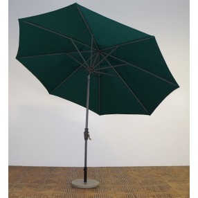 Shade Trends 11ft x 8 Rib Premium Market Umbrella with Grey Pole-DU - Forest Green