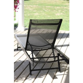 Urban Sun Lounger - Black Chrome - Detail