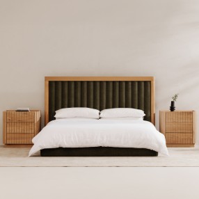 Moe's Home Collection Nina King Bed, Green - Lifestyle