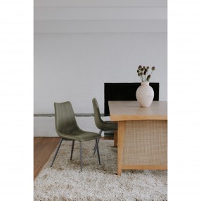 Moe's Home Collection Alibi Dining Chair in Dark Green - Set of Two - Lifestyle