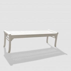 Bradley Eco-friendly 5-foot Backless Outdoor White Hardwood Garden Bench
