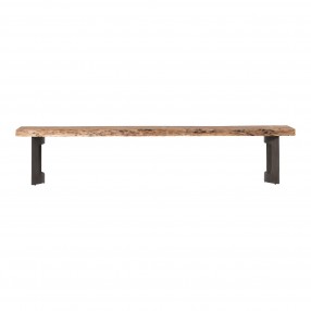 Moe's Home Collection Bent Bench Small Smoked - Front Angle