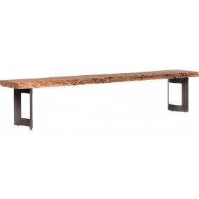 Moe's Home Collection Bent Bench Large Smoked - Front Side Angle