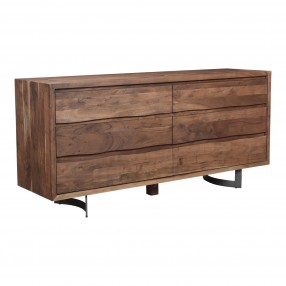 Moe's Home Collection Bent Dresser, Smoked - Front Side Angle