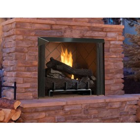 Superior Fireplaces 36" Outdoor Vent-Free Masonry Fireplace - Lifestyle