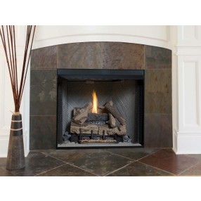 Superior Fireplaces 32" Firebox, 28" Tall Opening White Herringbone/Stacked Refractory