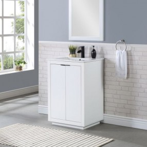 Manhattan Comfort Malverne 24" Bathroom Vanity Sink in White