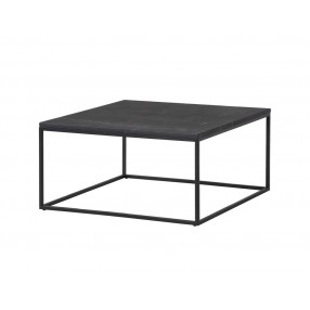 Onix 30" Square Coffee Table Black - Angled View