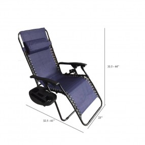 Zero Gravity Recliner/Lounger with Cup Holder - Indigo Blue
