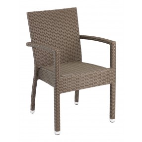 Hand Woven PE Synthetic Wicker Arm Chair - Indo