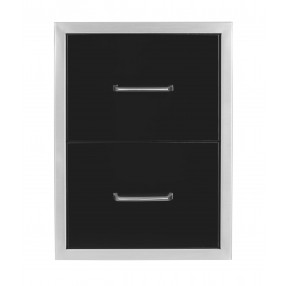 Wildfire Outdoor Living Double Drawer 16” X 22” 304 Black SS