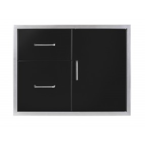 Wildfire Outdoor Living Door/Drawer Combo 30” X 24” 304 Black SS