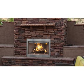 Superior Fireplaces 36" With White Herringbone/Stacked Refractory Panels 