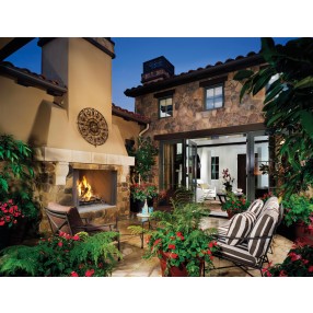 Superior Fireplaces 36" With White Stacked Refractory Panels
