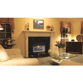 Superior Fireplaces 36" Louvered Insulated With White Stacked Refractory Panels - Lifestyle 1