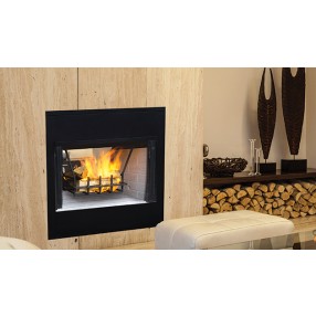 Superior Fireplaces 38" Fireplace In Grey Herringbone/Stacked Refractory Panels  - Lifestyle