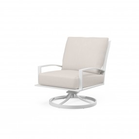 Bristol Club Swivel in Canvas Natural w/ Self Welt - Front Side Angle