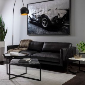 Sunpan Rivas Coffee Table Grey Marble - Lifestyle