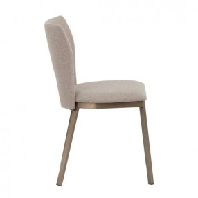 Sunpan Reid Dining Chair - Biscotti Brown - Set of Two - Side Angle