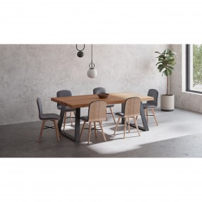 Moe's Home Collection Mila Live Edge Rectangular Dining Table - Lifestyle