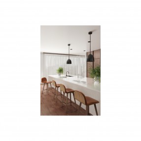 Moe's Home Collection Napoli Leather Counter Stool in Tan - Lifestyle