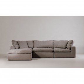 Moe's Home Collection Clay Corner Chair Performance in Fabric Light Grey - Lifestyle