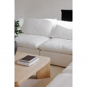 Moe's Home Collection Clay Slipper Chair Performance Fabric White - Lifestyle