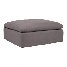 Moe's Home Collection Clay Ottoman - Light Grey - Front Side Angle