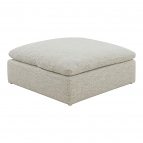 Moe's Home Collection Clay Ottoman Chair NeverFear Fabric Coastside Stand - Front Side Angle